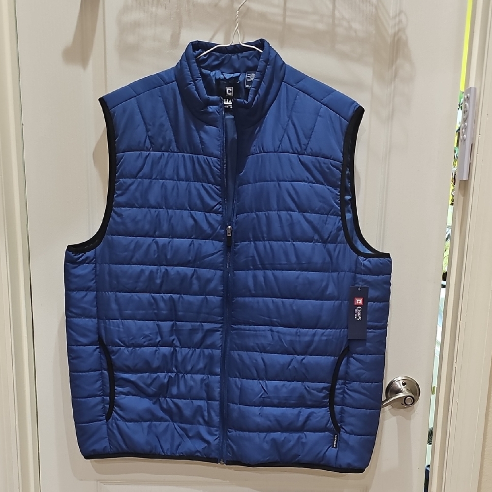 Chaps Men's Quilted Blue Vest